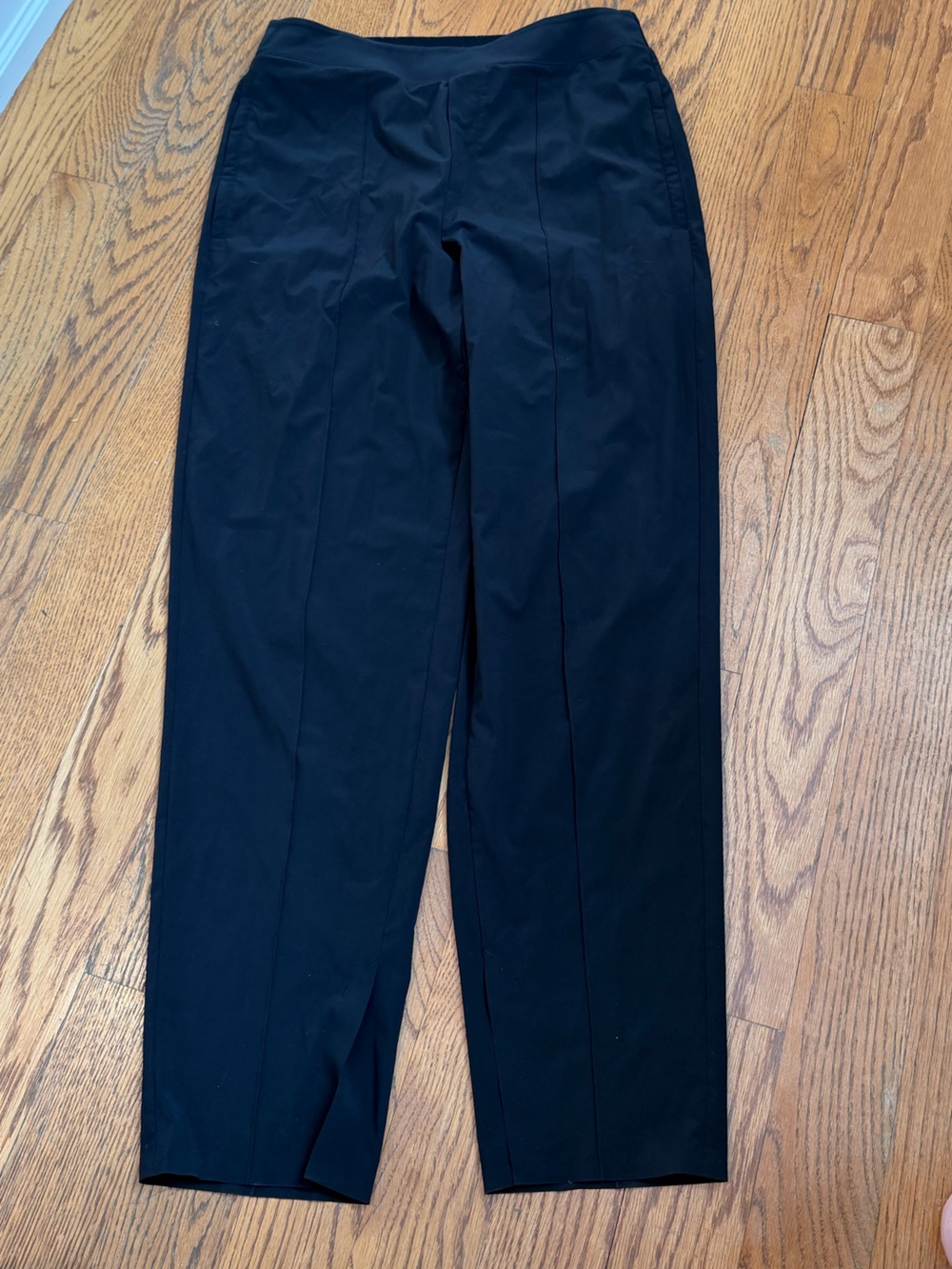 Athleta Vienna Slim Black Straight-Leg Performance Trousers
